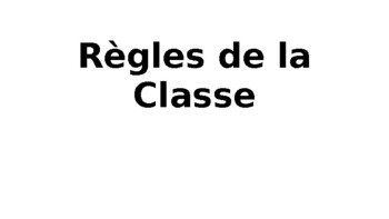 Preview of Règles de la Classe ppt