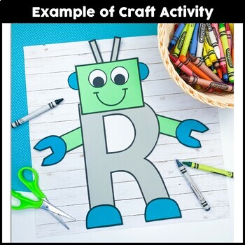 Letter R Craft | Robot Craft | Alphabet Crafts | Uppercase Letter