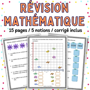 Preview of Révision en mathématique notions 3e année - Math revision 3rd grade
