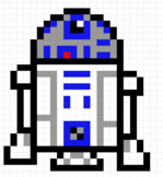 R2D2 Inspired Math Mystery Pixel Art