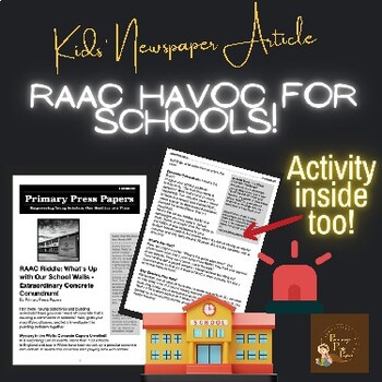 Preview of RAAC Riddle: What's Up with Our School Walls ~ Kids’ News Read and Learn!