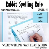 RABBIT Spelling Rule - Spelling Practice Activities and Word Work