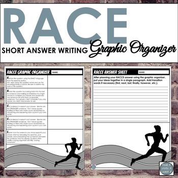 Preview of RACCE Graphic Organizer and Answer Sheet for Short Answer Writing
