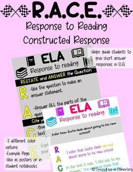 Preview of RACE ELA constructed Response