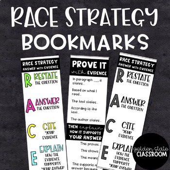 Preview of RACE Evidence Writing - Bookmark