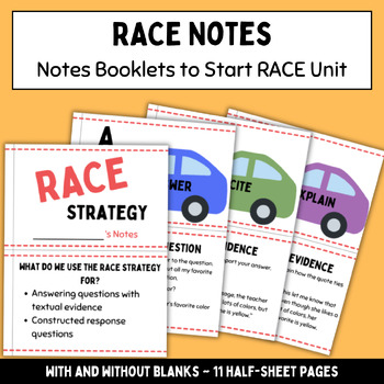 Preview of RACE Guided Notes - RACE Strategy Unit