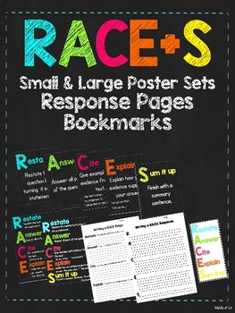 Preview of RACE & RACES Writing Response Poster Bundle
