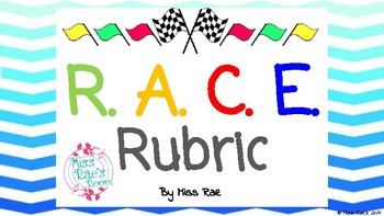 Preview of RACE Constructed Response Strategy Rubric FREEBIE