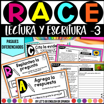 Preview of RACE Spanish Writing Strategy Comprensión lectora RACE en Escritura
