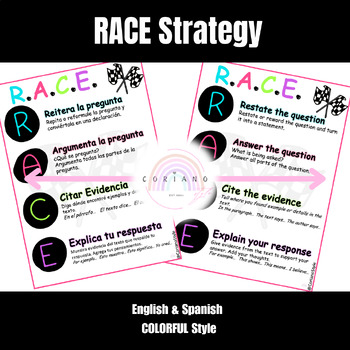 Preview of RACE Strategy  Bundle Set-English/ Spanish