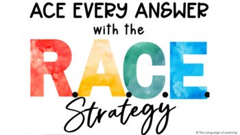 Preview of RACE Strategy Class Posters - Text evidence strategy for ELA test-prep