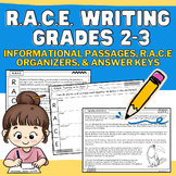 RACE Strategy: Grades 2-4 Writing No-Prep Passages & Promp