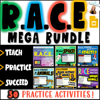Preview of RACE Strategy MEGA BUNDLE! Teach & practice RACE with 30 Practice Activities