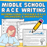 RACE Strategy: Middle School Writing Prompts No-Prep Passa