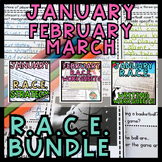 RACE Strategy Passage Worksheets | January February March 