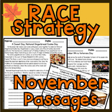RACE Strategy Passages and Prompts for November 5th grade