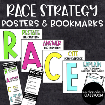 Preview of RACE Evidence Writing - Posters & Bookmarks