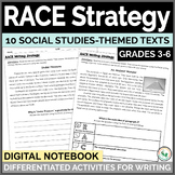 RACE Strategy Practice Worksheets S.S. | Short Constructed