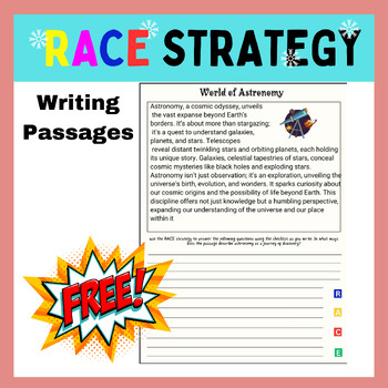Preview of RACE Strategy Practice Worksheets Writing Passages