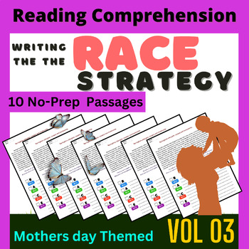 Preview of RACE Strategy Practice worksheets - Mothers Day Reading and Writing Activities