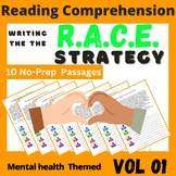 RACE Strategy Practice worksheets Students Mental Health w