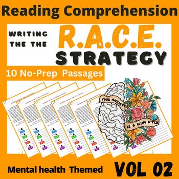 Preview of RACE Strategy Practice worksheets Students Mental Health writing activities