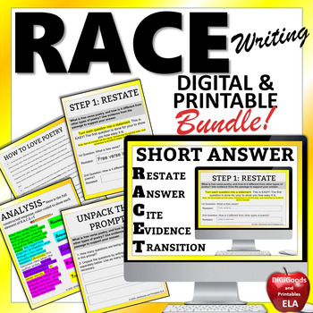 Preview of RACE Strategy Reading Response ELA TEST PREP