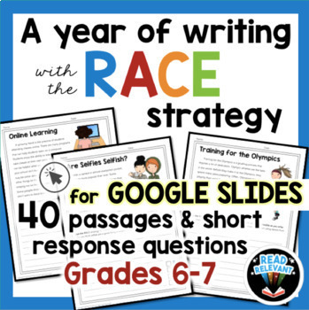 Preview of RACE Strategy Writing 40 Passages and Prompts for All Year Google and Print