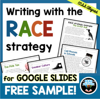 Preview of RACE Strategy Writing Activity Google Drive | FREE Digital Activity