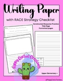 RACE Strategy Lined Writing Paper Test Prep