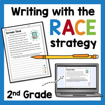 Preview of RACE Strategy Practice Worksheets: Writing Prompts 2nd grade RACE  FREE