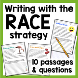 RACE Strategy Practice Worksheets Writing Passages & Promp