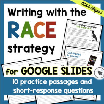 Preview of RACE Strategy Writing Passages and Prompts Print & Digital