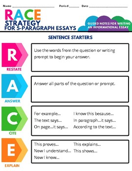 race strategy for essays