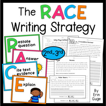 Preview of RACE Writing Strategy for Text Dependent Questions 2nd-3rd Grade
