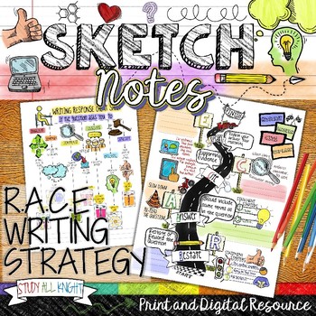 RACE WRITING STRATEGY, BLOOM'S TAXONOMY QUESTIONS, SKETCHNOTES, AND BACKGROUND