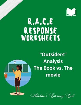 Preview of The Outsiders Analysis Book vs. Movie, R.A.C.E. Strategy, packet