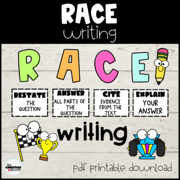 Preview of RACE Writing Bulletin Board | Posters | Back to School