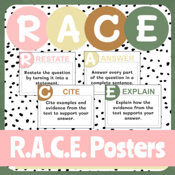 Preview of RACE Writing Strategy | Bulletin Board Posters | FREE