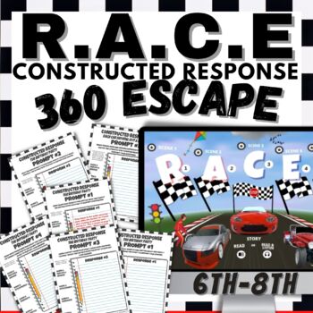 Preview of RACE Writing Strategy ELA DIGITAL ESCAPE ROOM Constructed Response Paragraph