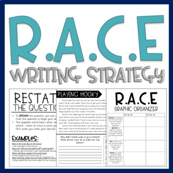 Preview of RACE Writing Strategy | Guided Practice, Anchor Charts & Rubrics