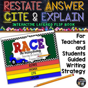 Preview of R.A.C.E. Writing Strategy, Bloom's Taxonomy Questions, for Test Prep
