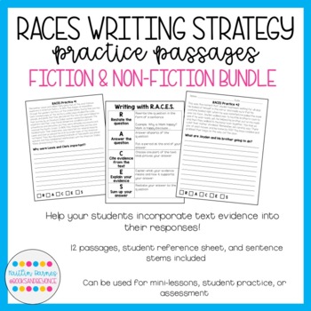 Preview of RACE Writing Strategy Practice Passages BUNDLE (fiction + non-fiction)