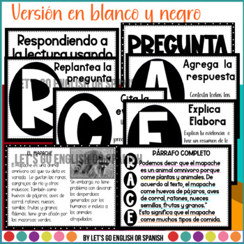 RACE Spanish Writing Strategy RACE Comprensión de Lectura usando Escritura