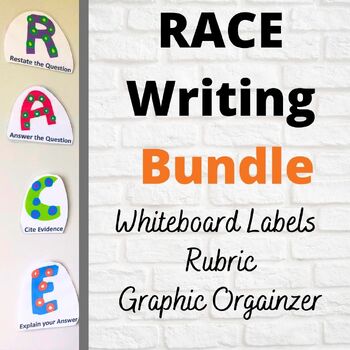 Preview of RACER Graphic Organizer & RACER Writing Rubric [BUNDLE]