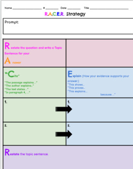 Preview of RACER Template 