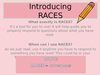 Preview of RACES - A Guide to Constructed Responses with Text Evidence