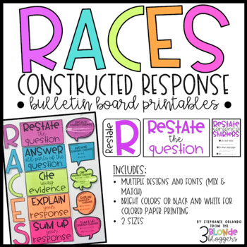 Preview of RACES Constructed Response- Bulletin Board Printables