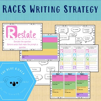 Preview of RACES - Graphic Organizer - ECR - SCR - WRITING - PACKET - POSTER - BOOKMARKS