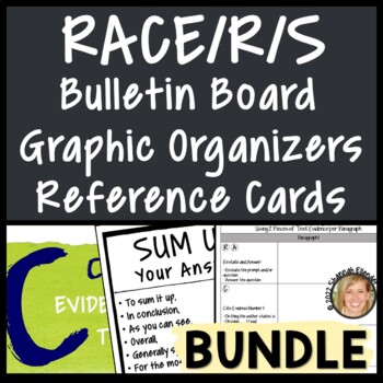 Preview of RACES Graphic Organizers, Practice with 1,2,3,4 Paragraph Answers Bulletin Board